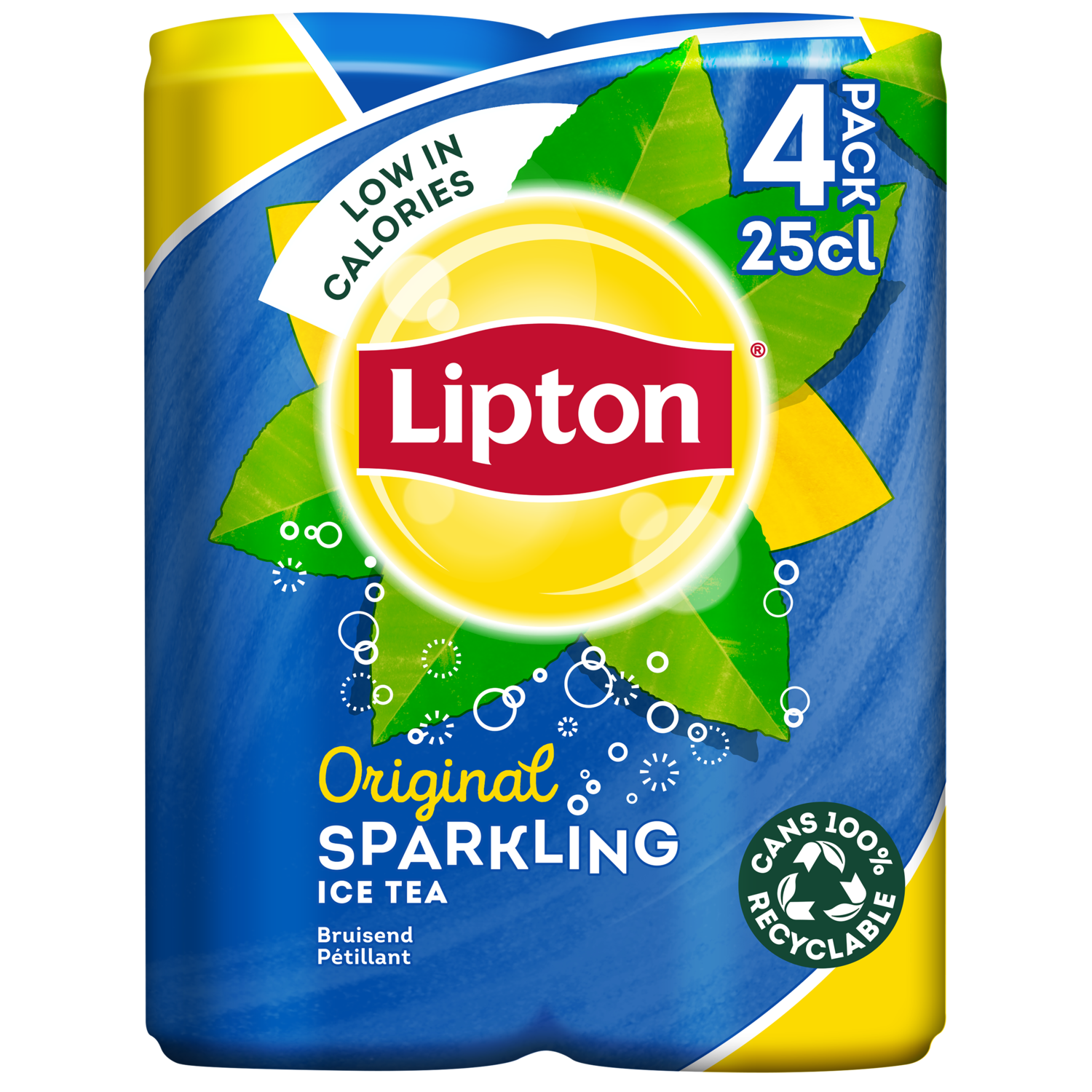 Aanbieding Lipton Ice Tea Sparkling 4x25 Cl