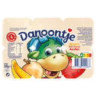 Danoontje Kinder Fruitkwark Toetjes Banaan, Aardbei & Abrikoos