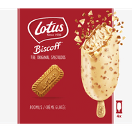 Lotus Speculoos ijs witte chocolade 4 stuks