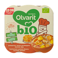 Olvarit 12+ Maanden Peutermenu Pompoen Zoete Aardappel Wortel Kip