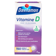 Davitamon Vitamine D smelttabletten volwassenen citroen