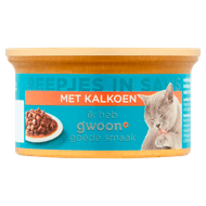 G'woon Kat reepjes kalkoen in saus