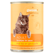 G'woon Kattenvoer adult kip-gevogelte in saus