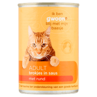 G'woon Kattenvoer adult rundvlees in saus