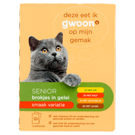 G'woon Kattenvoer maaltijdzakjes senior 7+ vlees variatie