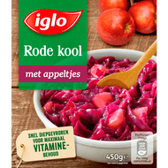Iglo Rode kool met appel deelblokjes