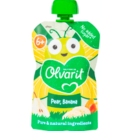 Olvarit Knijpfruit 6+ Maanden Peer Banaan