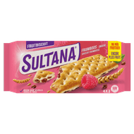 Sultana Fruitbiscuit framboos 4x3 st.