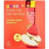 G'woon Knijpfruit appel-aardbei 4 stuks