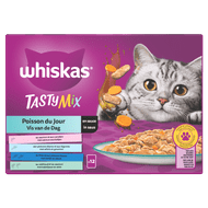 Whiskas Kattenvoer tasty mix vis saus 12st.