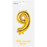Folieballon goud 9