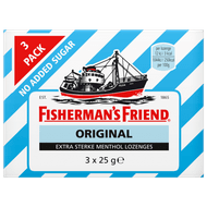 Fisherman's Friend Original suikervrij 3 pack