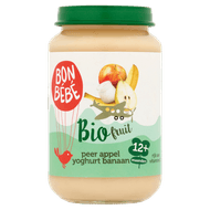 Bonbébé Fruithapje 12+ maanden appel-banaan-peer-yoghurt