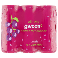 G'woon Cassis 6x25 cl