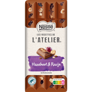 Nestlé Chocoladereep latelier melk rozijn hazelnoot