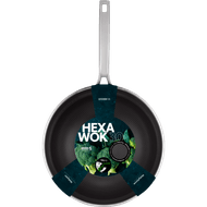 Hexa Kitchen Fun wok rvs 30 cm