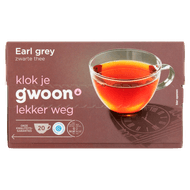 G'woon Zwarte thee earl grey kop 20 zakjes