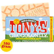 Tony's Chocolonely Chocoladereep witte chocolade strawberry ch.