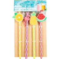 Zomer drinkrietjes met borstel