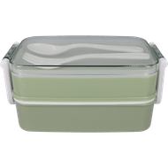 Lunchbox met lepel en vork