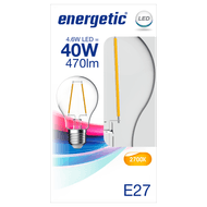 Energetic Led bulb clear 40we27
