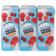 1 de Beste Frisse fruitdrank framboos&cranberry 6x200ml