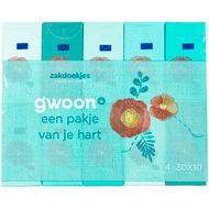 G'woon Zakdoekjes zacht en sterk 4laags