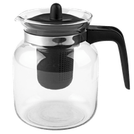 Theepot glas zwart 1500 ml