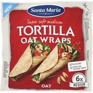 Santa Maria Wraps tortilla oat 6 stuks