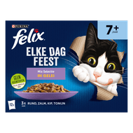 Felix Kattenvoer elke dag feest senior mix selectie gelei 12 stuks