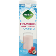 Melkan Zuiveldrink framboos 0% vet