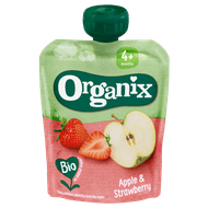 Organix Knijpzakje apple-strawberry 4+ maanden