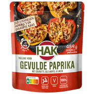 Hak Uit de oven gevulde paprika