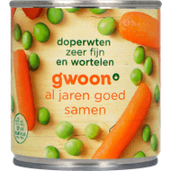 G'woon Doperwten wortelen extra fijn