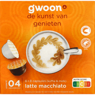 G'woon Koffiecups latte macchiato sterkte 4