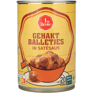 1 de Beste Gehaktballetjes in satesaus