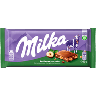 Milka Chocoladereep gebroken hazelnoten