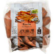 Met passie geteeld Zoete aardappelen verpakt