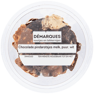 Chocolade pindarotsjes melk puur wit