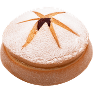 Wolkencake met aardbeienvulling
