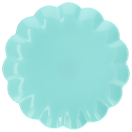 Kunststof bord mint/koraal/lila