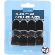 Mannsberger ophanghaken zwart 4-delig