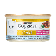 Gourmet Gold luxe mix met zeevis in spinaziesaus