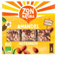 Zonnatura Biologische notenmix reep amandel 3 stuks