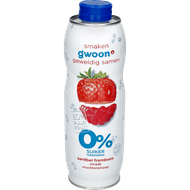 G'woon Limonadesiroop framboos aardbei 0%