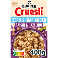 Foto van Quaker Cruesli zero sugar rozijn & hazelnoot