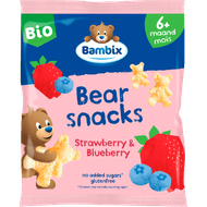 Bambix Berensnacks bio aardbei blauwe bes 6+mnd