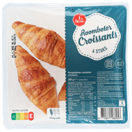1 de Beste Roomboter croissants 4 stuks