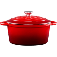 Foto van Alpina Braadpan gietijzer rood 24 cm