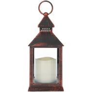 Lantaarn met led kaars 23 cm Foto van Lantaarn met led kaars 23 cm